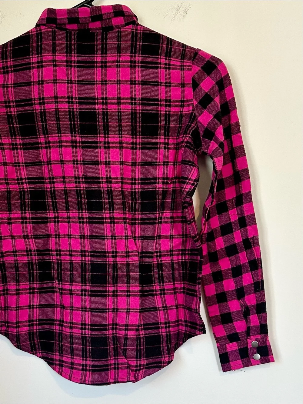 Weissman Hot Pink/Black Plaid Shirt and Faux Jeans Bottoms Dance Outfit - SC/IC